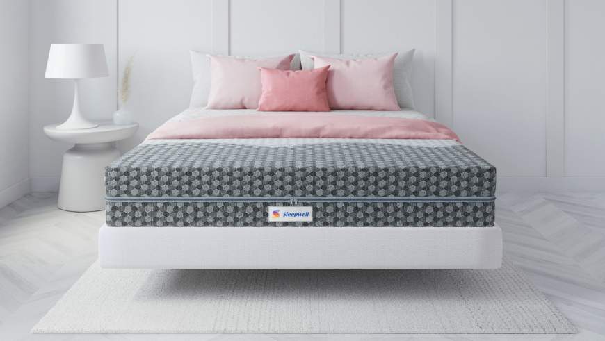 sleepwell mattress size chart in india