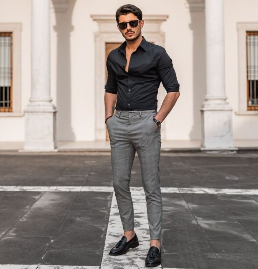 Grey Shirt Matching Pant Combinations Ideas for Men