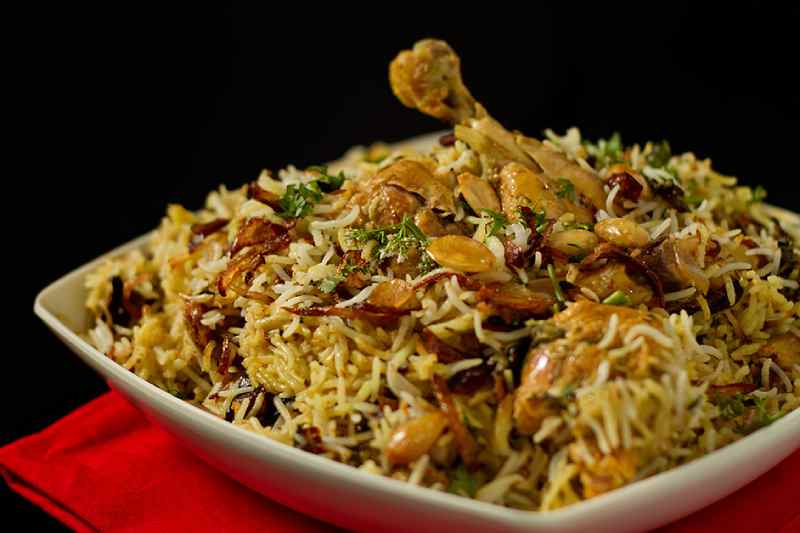 layer the biryani