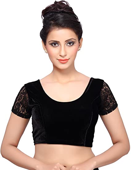 latest velvet ladies blouse design