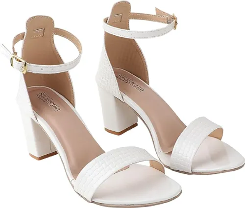 White block heels