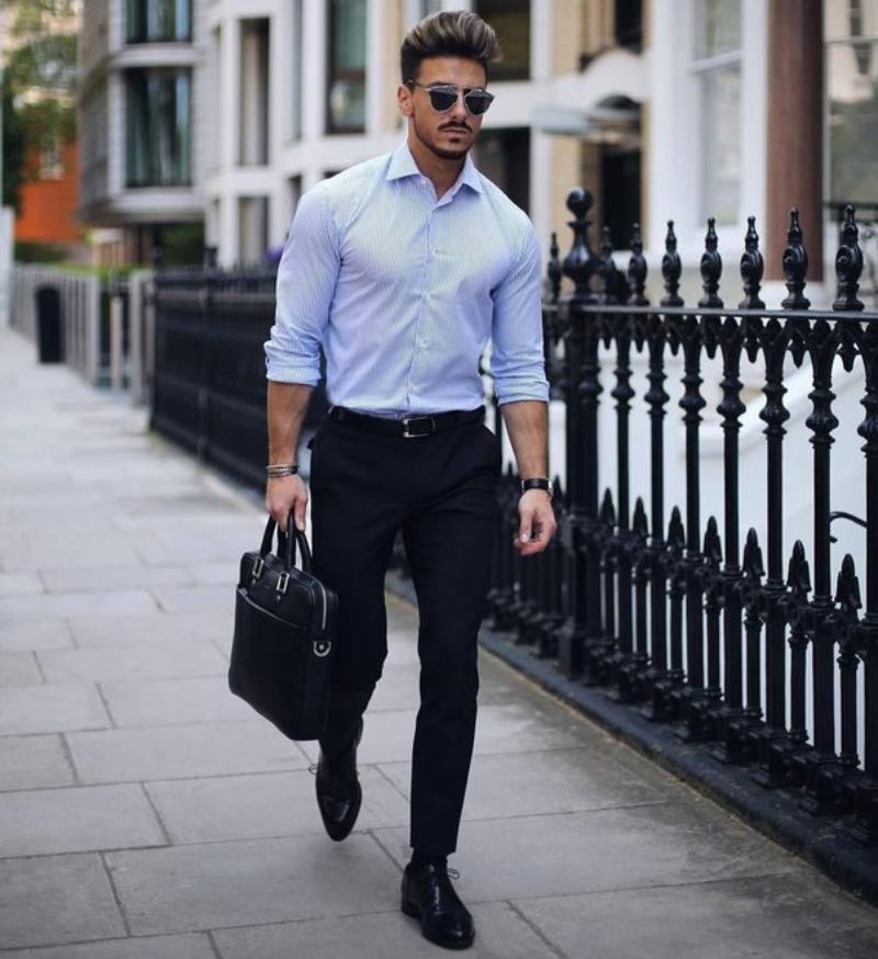 Does sky blue shirt and white pants match? - Quora