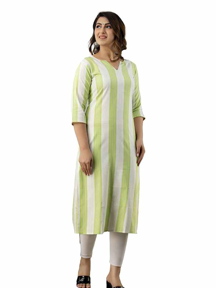 Women Cotton Blend Regular Kurti