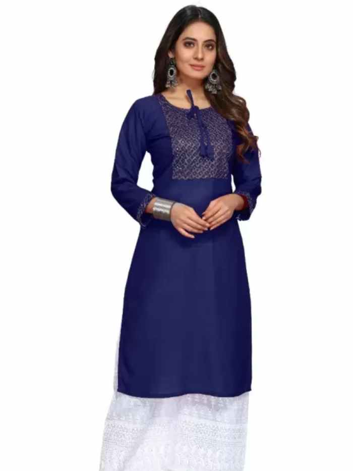 Women Kurta and Palazzo Set Viscose Rayon